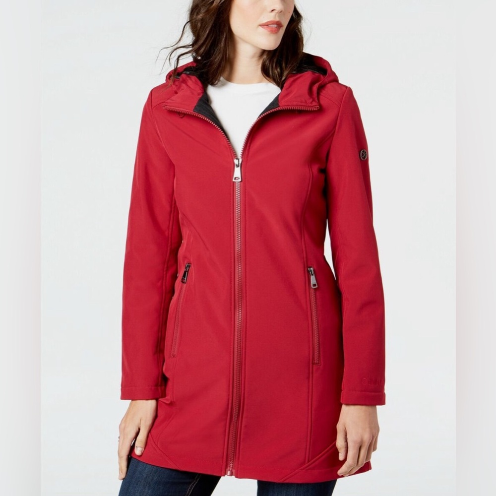Fur lined hooded Calvin Klein anorak coat
